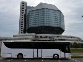 White party bus